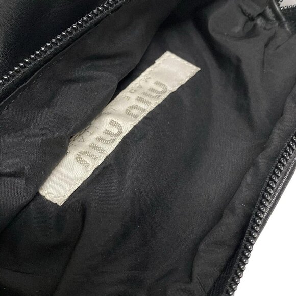 Auth miumiu - Black Leather Bum Bag - Picture 16 of 16